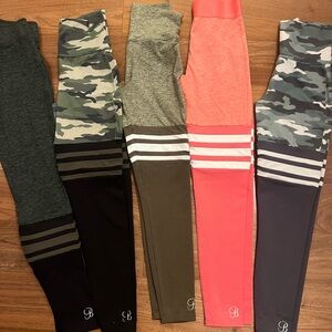 Bombshell Sportswear leggings xs all 5 pairs